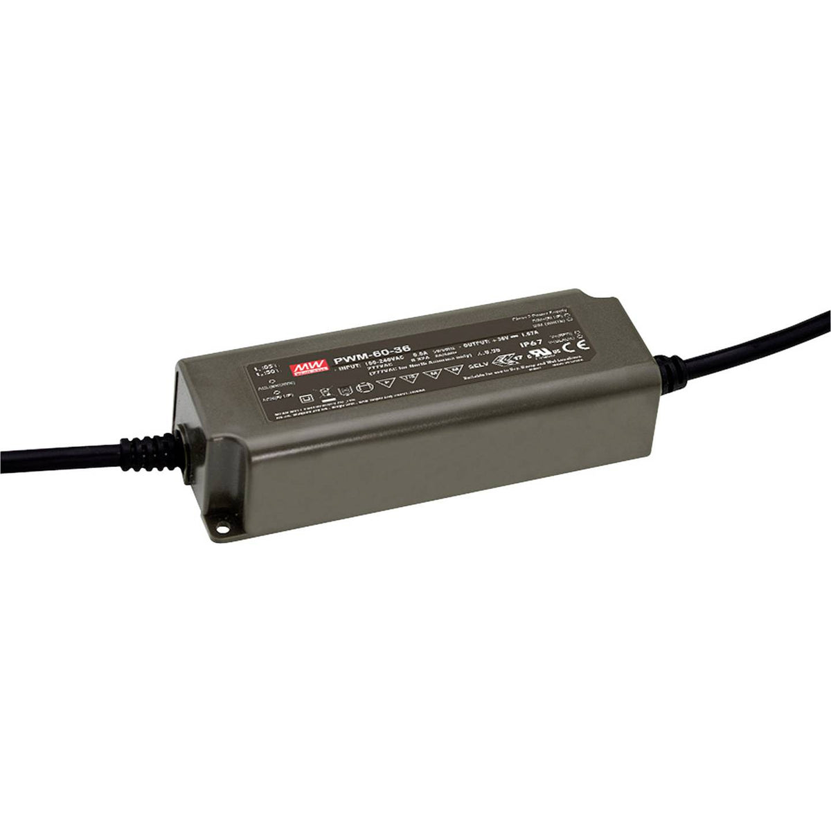 Mean Well SCHALTNETZTEIL SNT LED Treiber Stromversorgung 24V 60W IP67 Netzgerät - 4711287459905
