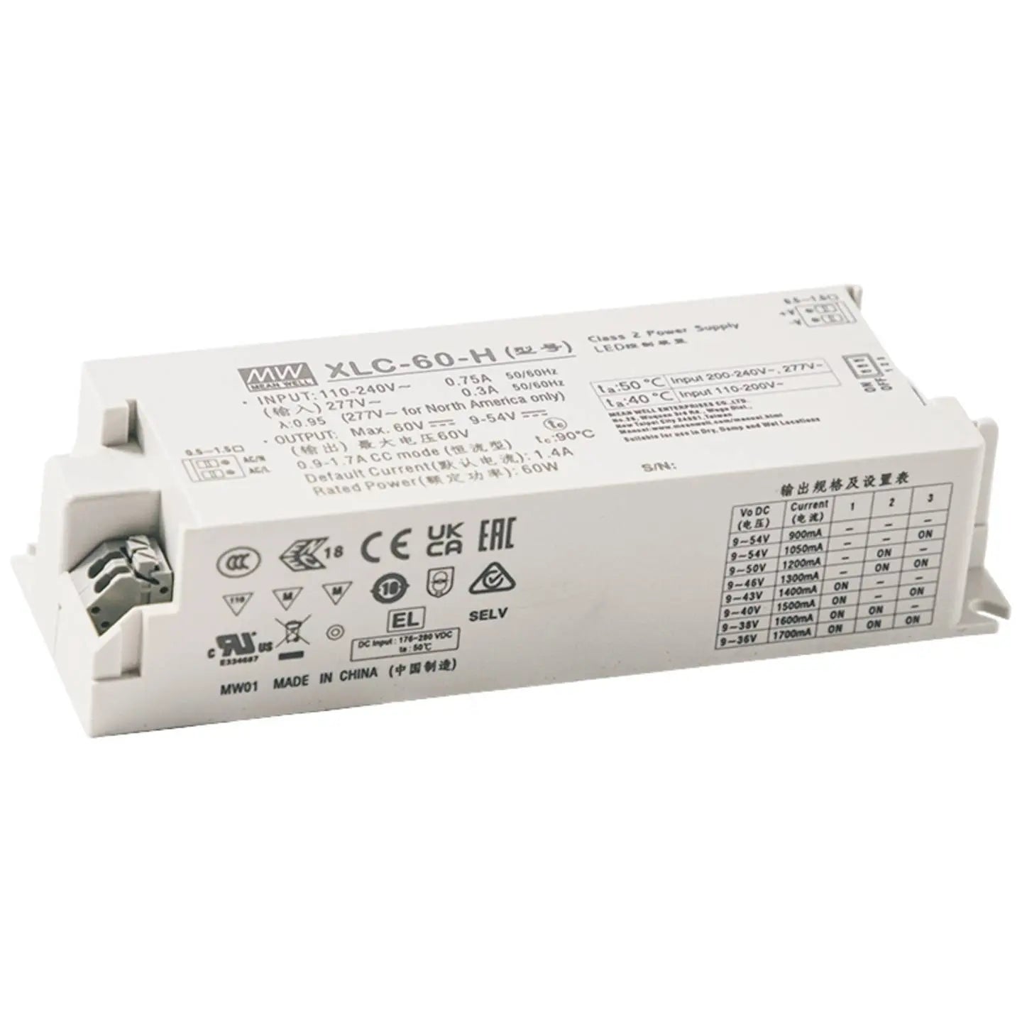 B-Ware Mean Well Led Treiber Netzteil Xlc 60 H Da2 N Stromversorgung Beleuchtung - 4021087097666