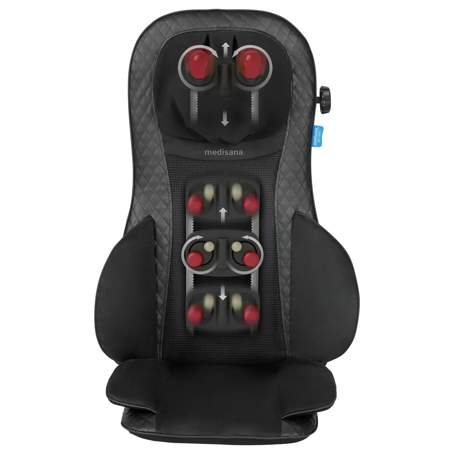 B-Ware Medisana Massagegerät Sitzauflage Massagesitz Rücken Nacken Komfort Schwarz 60 W - 4015588889950