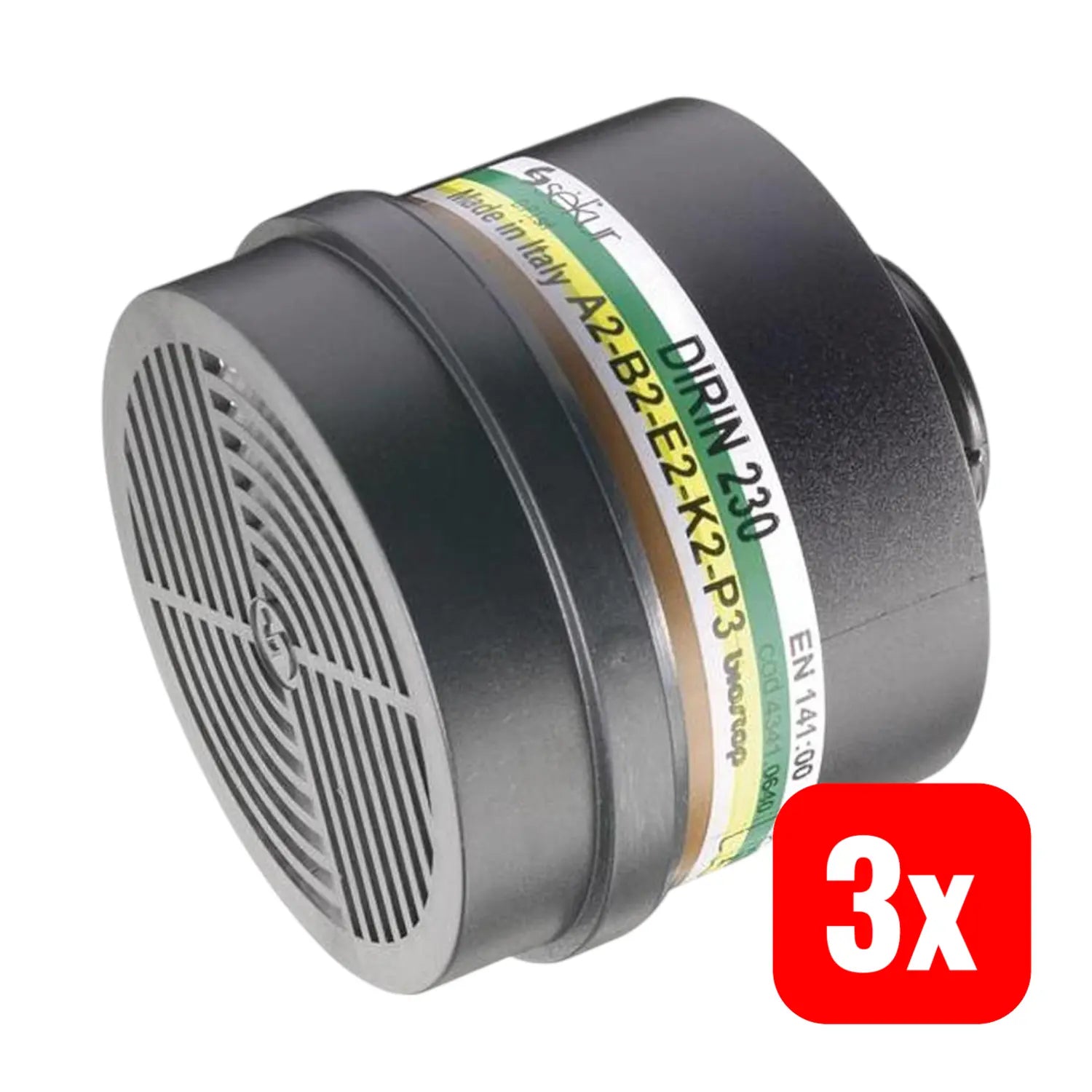 B-Ware Ekastu Mehrbereichsfilter Kombifilter Gasmaske A2 B2 E2 K2 P3 Kunststoff 3 Stück - 4013207422007