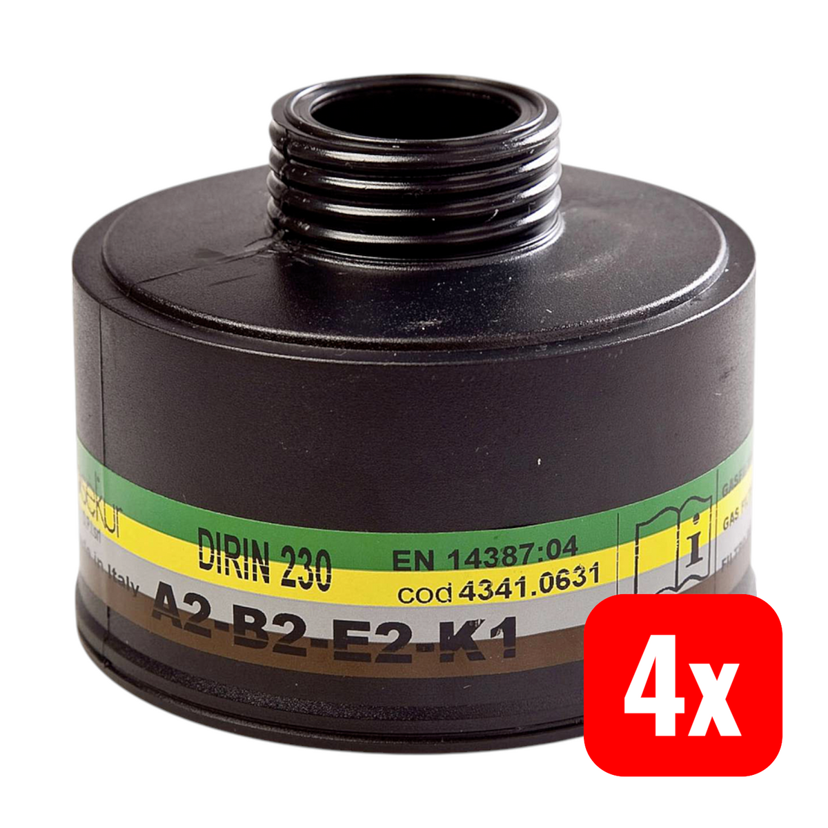 EKASTU Sekur Mehrbereichsfilter DIRIN 230 A2B2E2K1 422 760 A2B2E2K1 4 STÜCK - 4013207422762