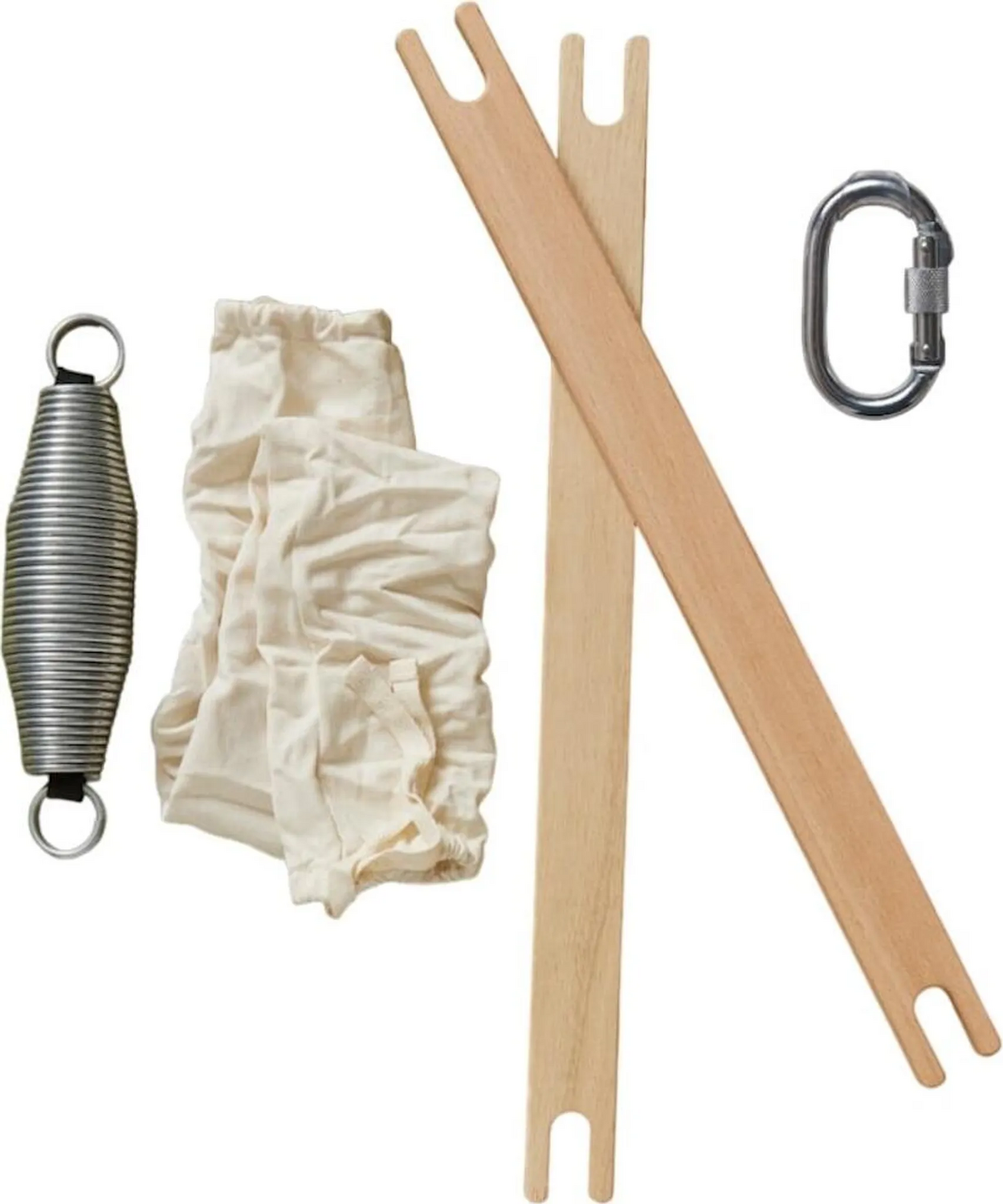 B-Ware Membantu Federwiegen Umbausatz Adapter Zwillinge Eichenholz Grau Weiß - 5745000621194