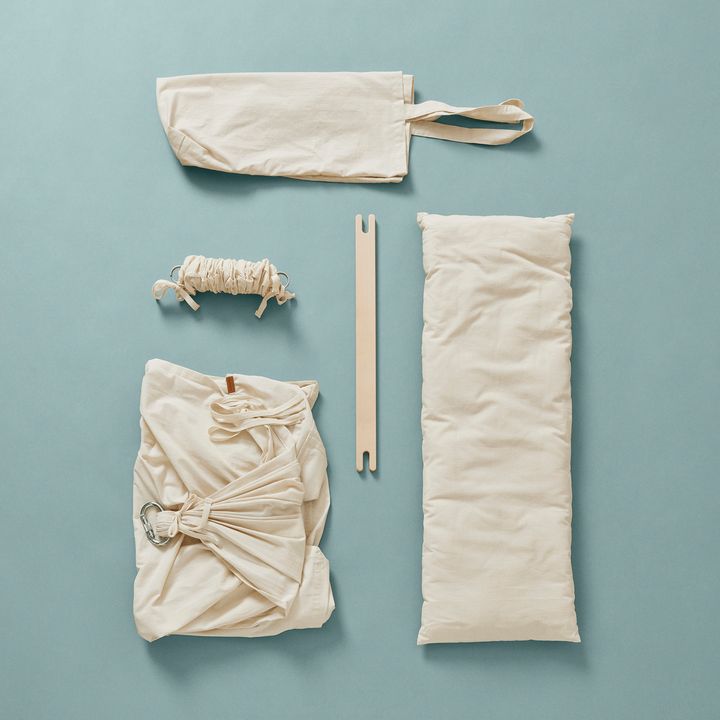 Membantu Set Federwiege Hängematte Baby Feder Wiege Motor Bio Baumwolle Wiege B-Ware - 5707582026354