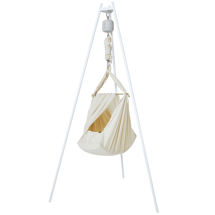 Membantu Federwiege Set Babywiege Motor Natur Ständer Federwiege Komplettset  B-Ware - 5707582026323