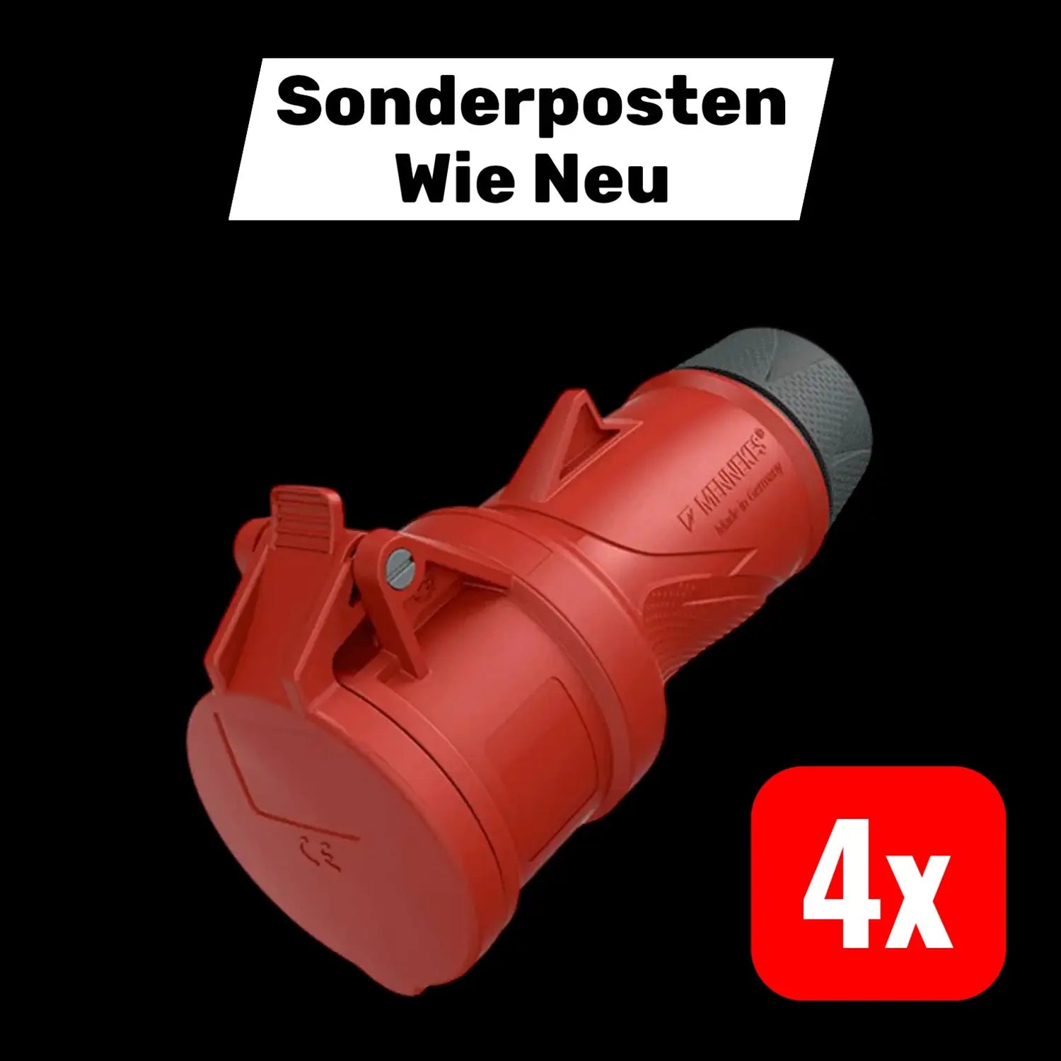 B-Ware Mennekes Cee Kupplung Xtra S Steckverbinder 16 A5p 6h 400 V Ip54 Rot 4 Stück - 4015394289333
