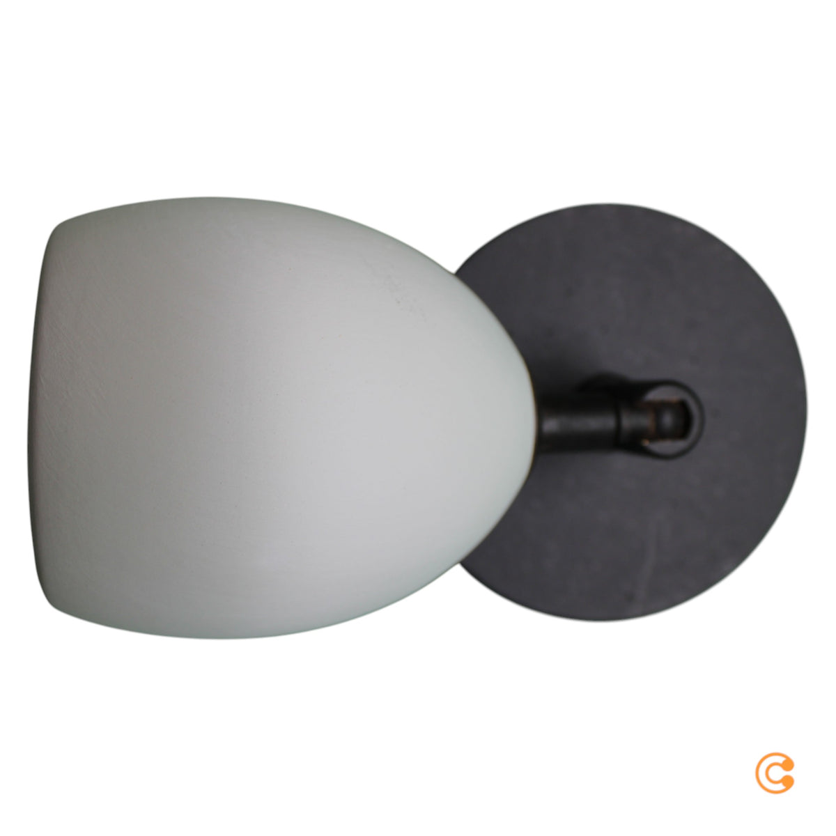Menzel Wandspot Strahler Keramik Eisen Provence matt dunkelbraun weiß GU10 LED - 4023212071862