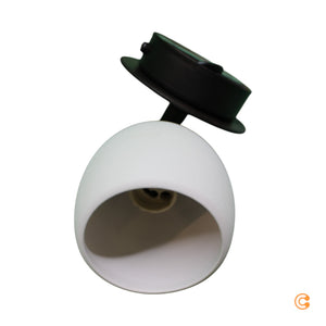 B-Ware Menzel Wandspot Strahler Keramik Eisen Provence matt dunkelbraun weiß GU10 LED