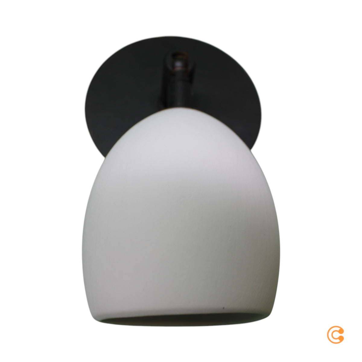 Menzel Wandspot Strahler Keramik Eisen Provence matt dunkelbraun weiß GU10 LED - 4023212071862
