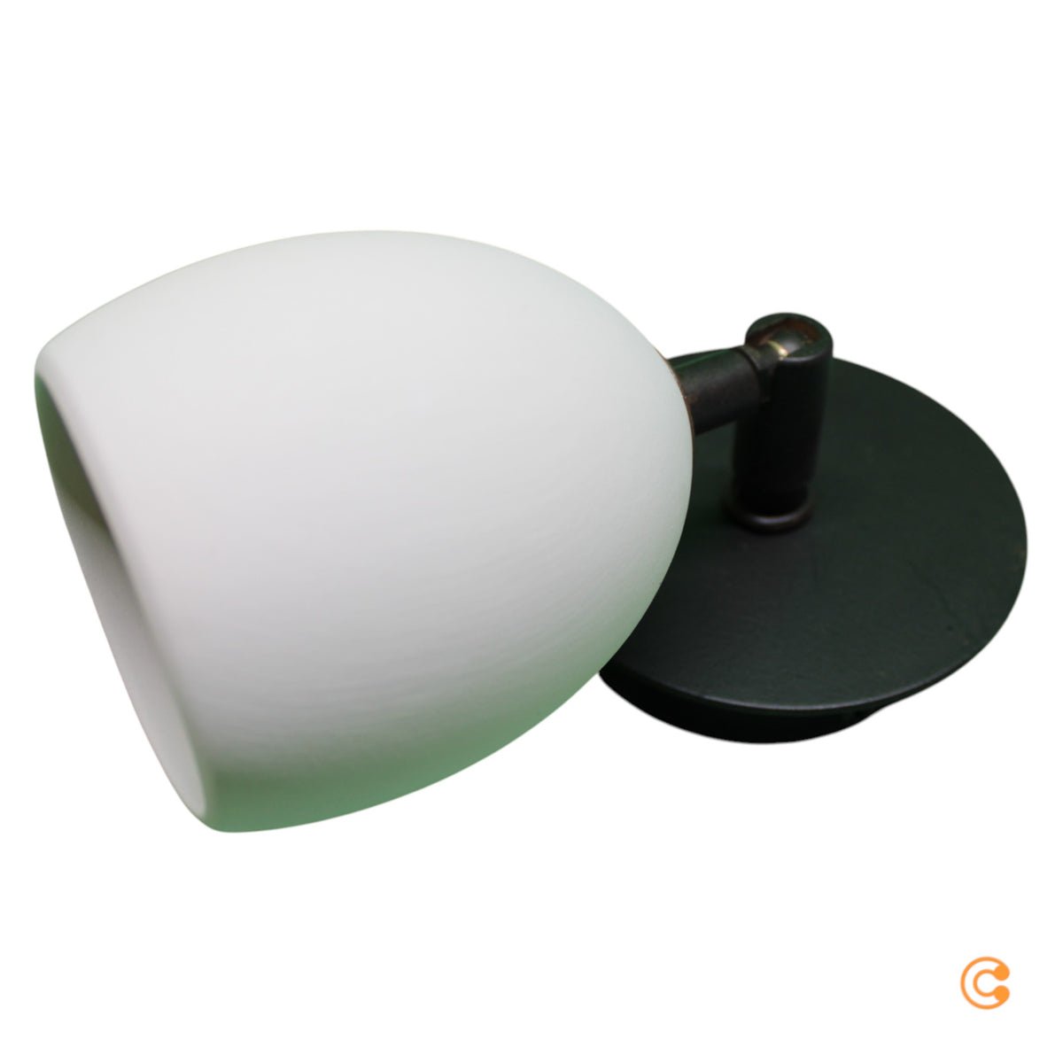 Menzel Wandspot Strahler Keramik Eisen Provence matt dunkelbraun weiß GU10 LED - 4023212071862