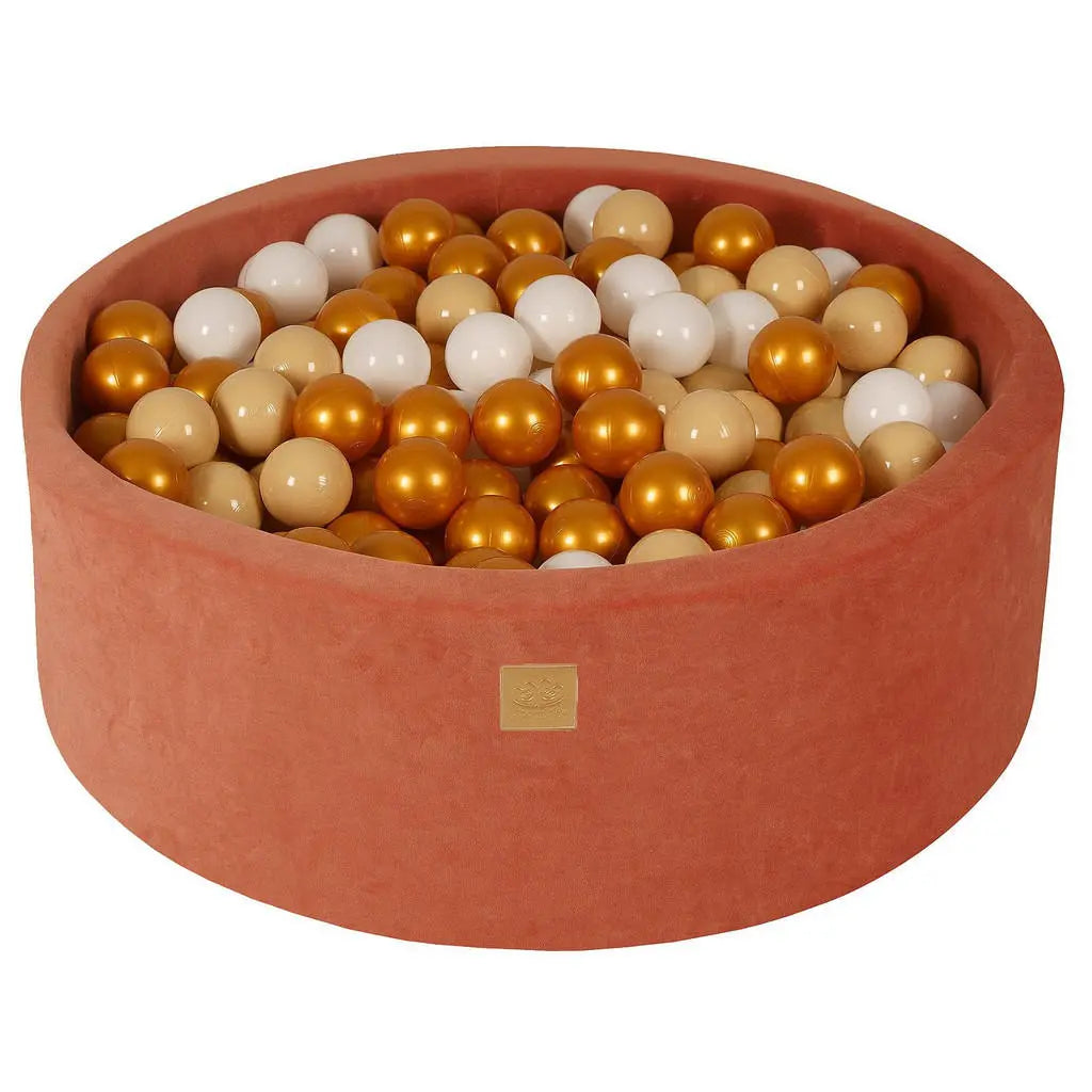 B-Ware Meow Baby Bällebad Pool Kinderspielzeug Dunkelorange Textil 90x30x90 Cm Bällebad