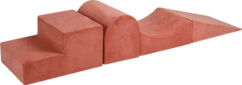 B-Ware Meow Baby Motorikmodul Spielset Baby Motorikkurs 4 Elemente Marsalarot 195x45 Cm - 5903849632621