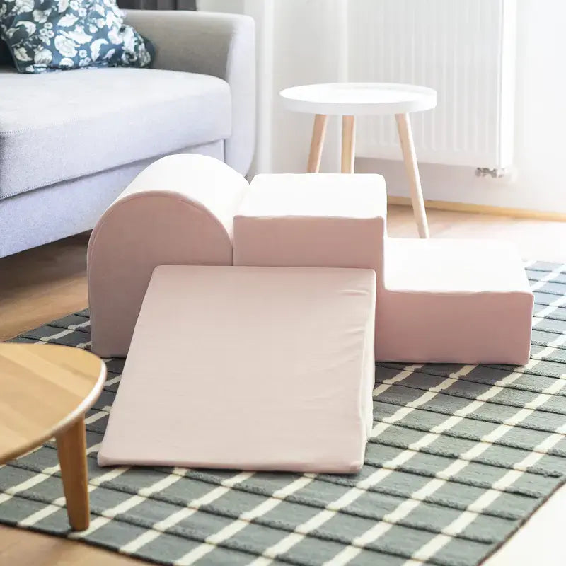 B-Ware Meow Baby Schaumspielset Motorikmodul Baby Kinder 3 Tlg 145x45cm Samt Puderr625