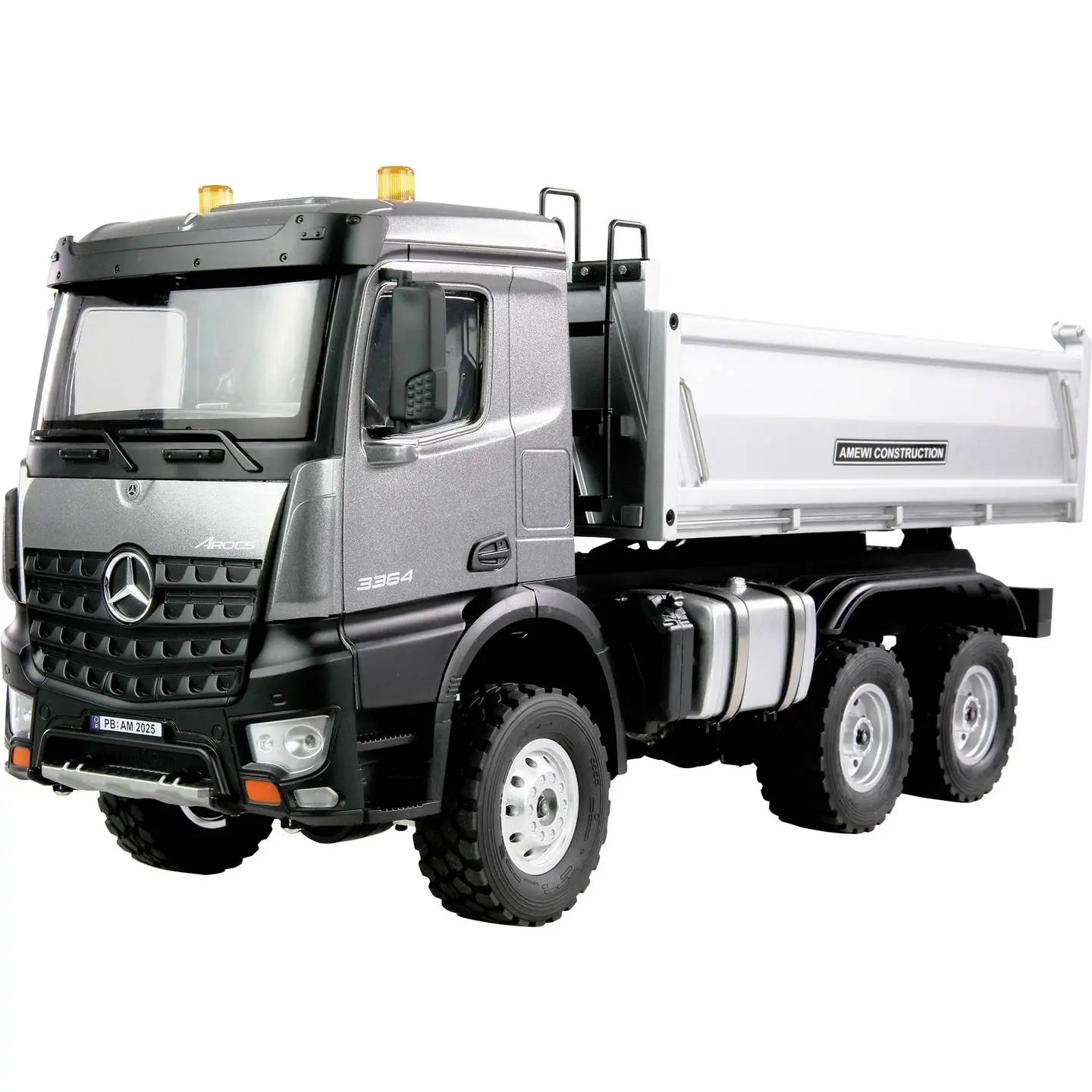 D-Ware Amewi Mercedes Benz Arocs Kipper Rc Lkw Modell 1:14 Rtr 6x6 Grau Defektware - 4262408976431