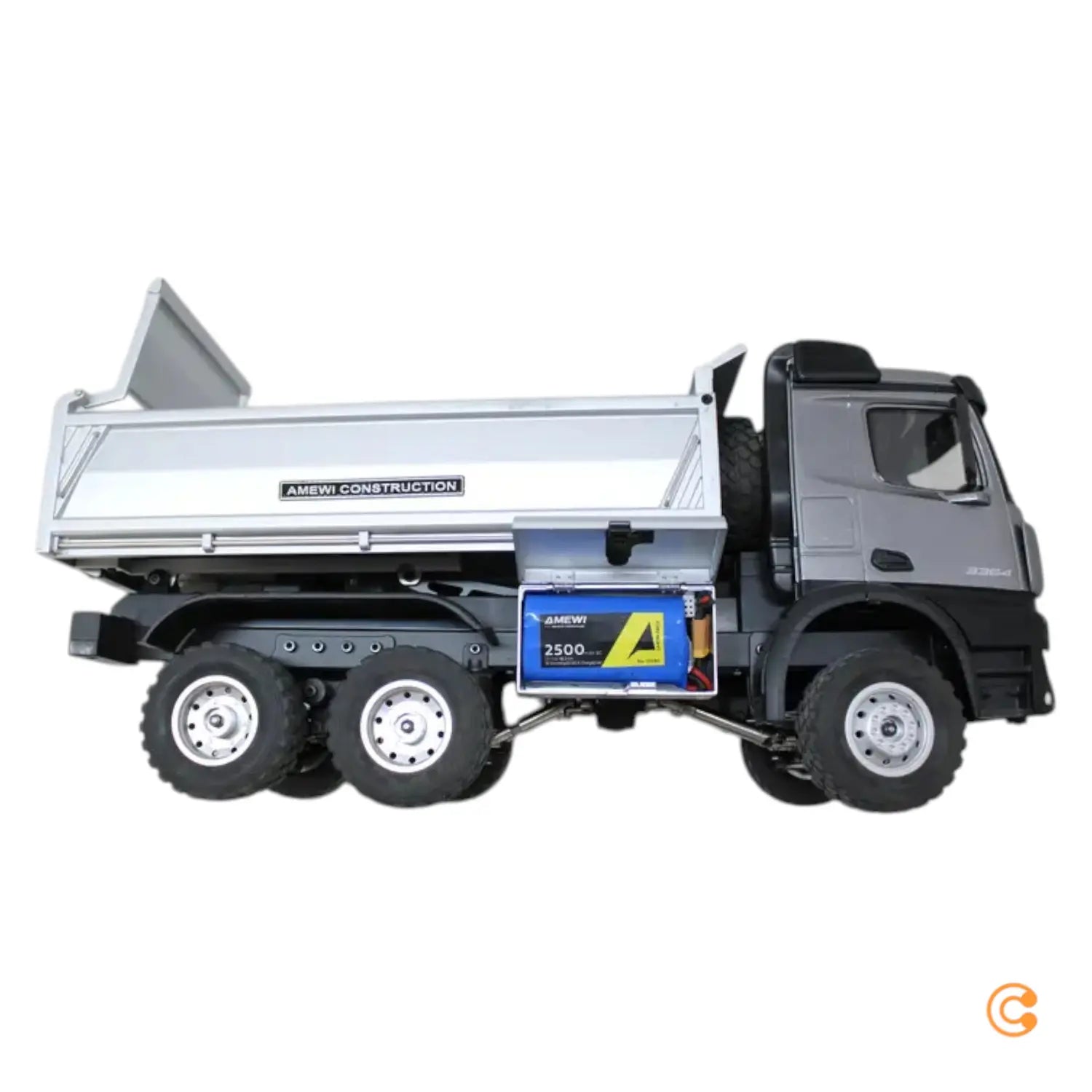 B-Ware Mercedes Benz Arocs Kipper Rc Lkw Modell 1:14 Rtr 6x6 Grau Siehe Text/Foto - 4262408976431