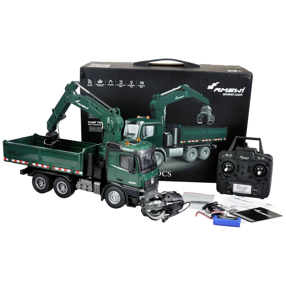 Amewi 22568 Arocs Kranwagen 1:14 Elektro RC Modell-LKW Modellauto RC Modell-Auto - 4260768510012