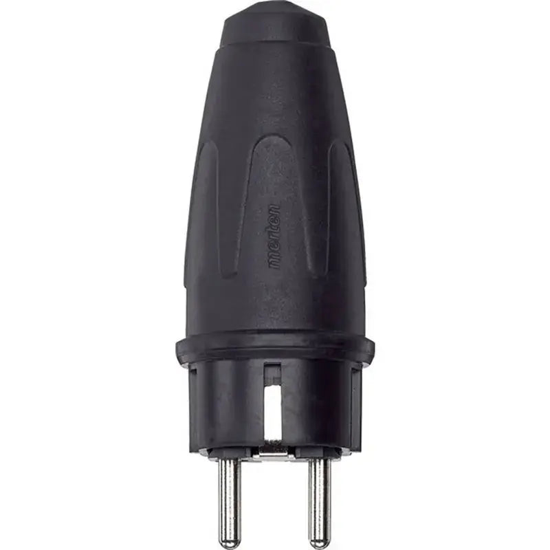B-Ware Merten Stecker Schutzkontakt Schuko Ip44 Gummi Schwarz Steckvorrichtung 31 Stück - 4011281129003
