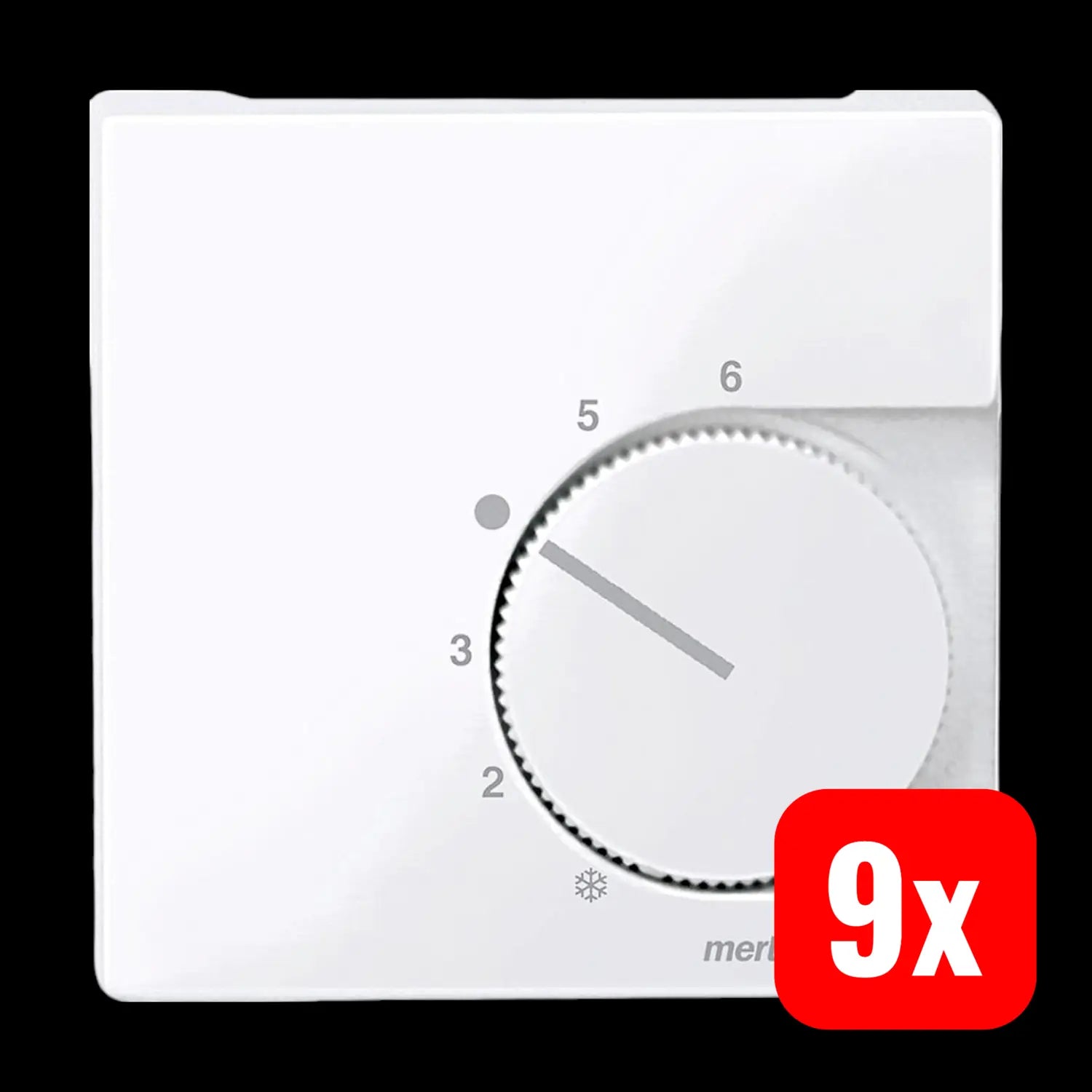 B-Ware Merten 534725 Frontabdeckung Raumthermostat Heizungssteuerung Lüftung 9 Stück - 4042811043827