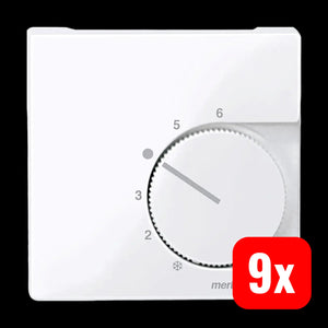 B-Ware Merten 534725 Frontabdeckung Raumthermostat Heizungssteuerung Lüftung 9 Stück