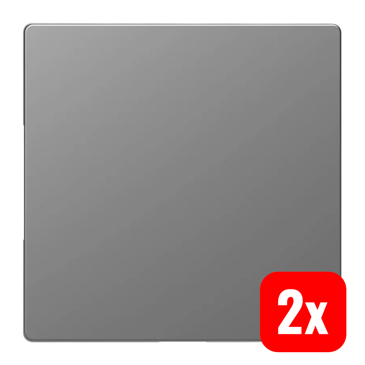 Merten Blindabdeckung Abdeckplatte System Design Edelstahl Basiselement 2 STÜCK - 4042811196929