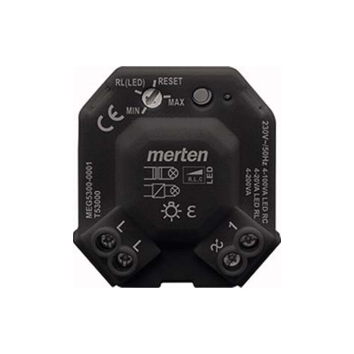 Merten Universal Dimmermodul Steuergerät Led Dimmer Schwarz Montage Unterputz B-Ware - 4042811185107