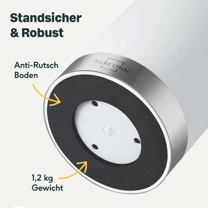 B-Ware Silberthal Messerblock Halter Aufbewahrung Messer Weiß Edelstahlring Flexibel  - 4260470461220