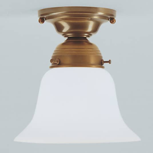 B-Ware Berliner Messinglampen Messing Deckenlampe Alena Mit Glasschirm Deckenlampe