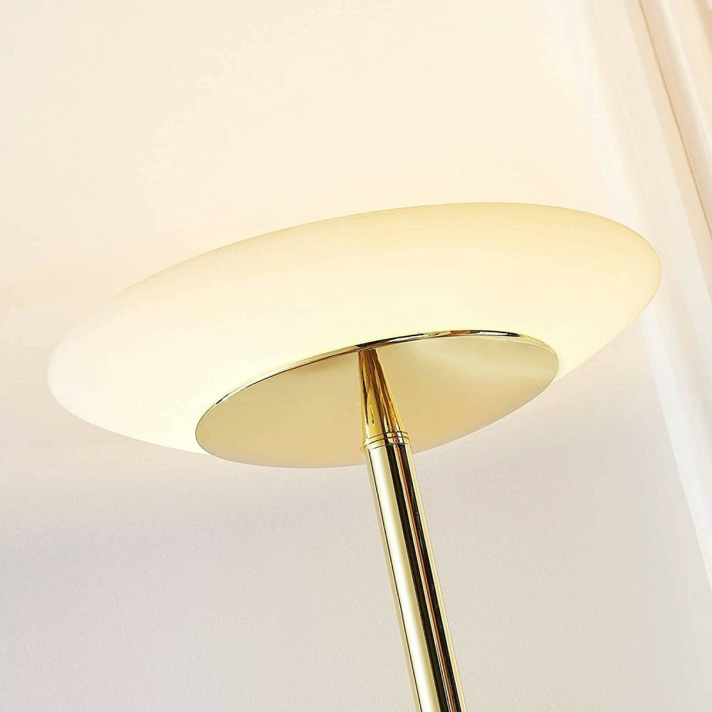 B-Ware Lampenwelt Ilinca Led Stehlampe Stehleuchte Deckenfluter Lampe Leuchte Messing - 4251096538205