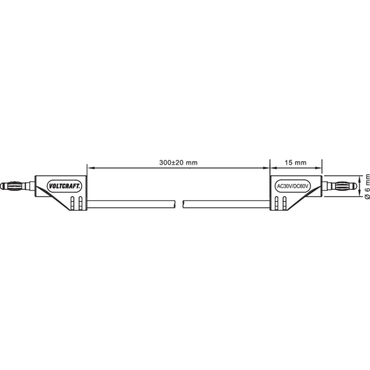 VOLTCRAFT Messschnur Messleitung Bananenstecker 2 mm Rot 30cm MSB-200 20 STÜCK - 4016138129755