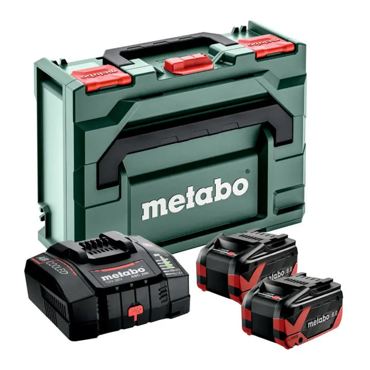 B-Ware Metabo Akkuset Batteriepacks Set Li Hdx Akkupack Schnellladegerät Meta Box 145 - 4061792262232