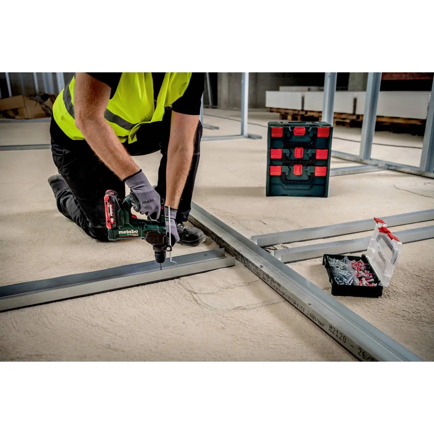 B-Ware Metabo Bohrhammer Akkuhammer Akku Brushless Zusatzhandgriff Ladegerät Akkupack - 4061792191655