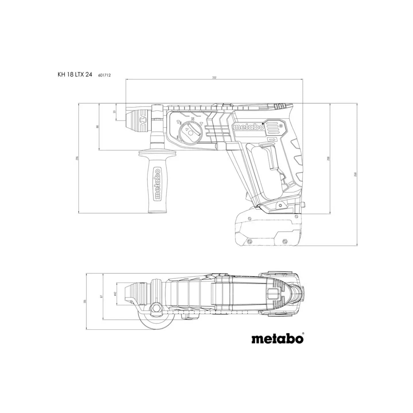 B-Ware Metabo Akku Kombihammer Bohrhammer Sds Plus 18 V Zusatzhandgriff Tiefenanschlag - 4061792213197