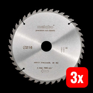 B-Ware Metabo Kreissägeblatt 628060000 Hw/Ct 216 X 30 X 2,4/1,8 Zähnezahl 3 Stück