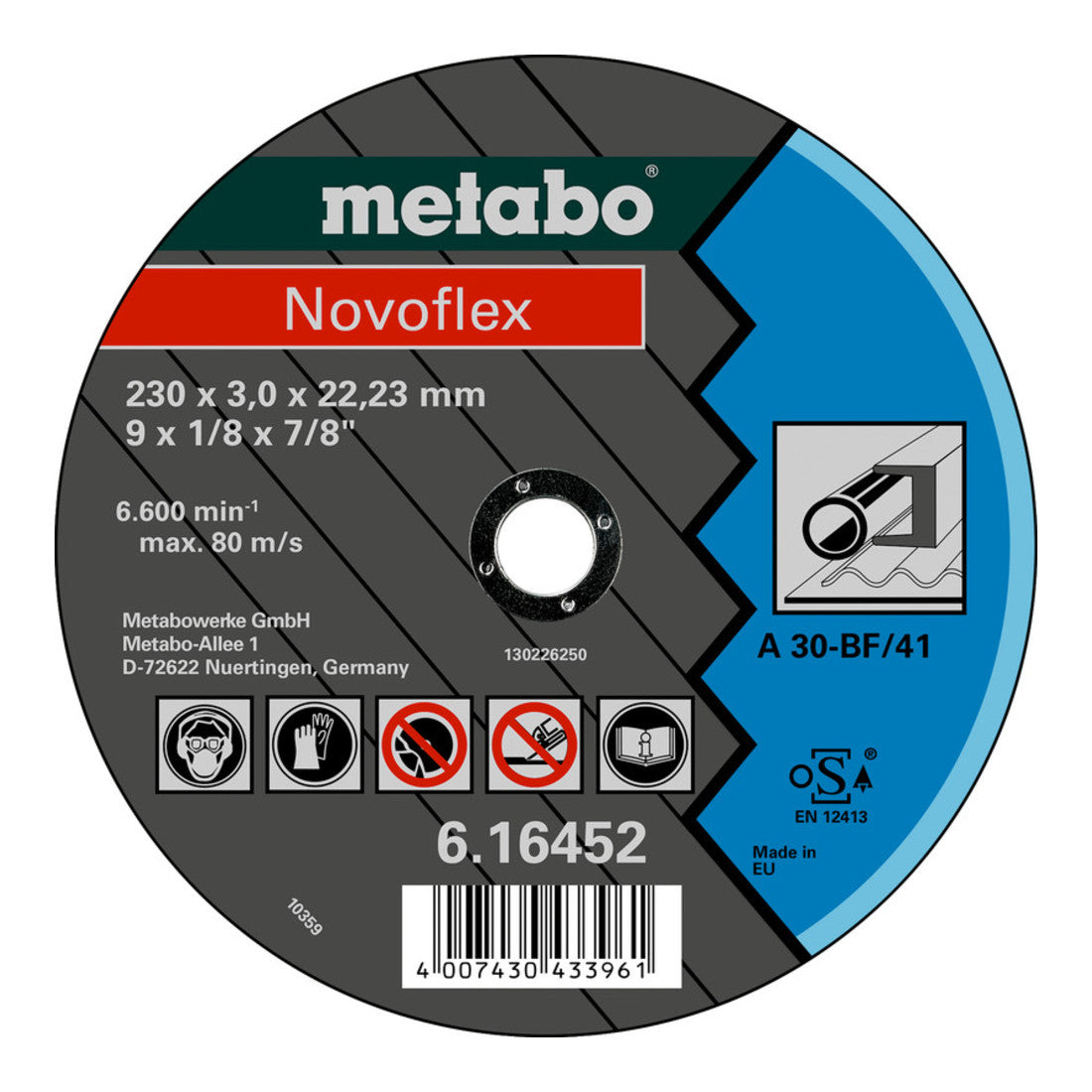 Metabo Trennscheibe Scheibe Novoflex Stahl 125x2,5x22,23 mm gekröpft 25 Stück - 4007430122582