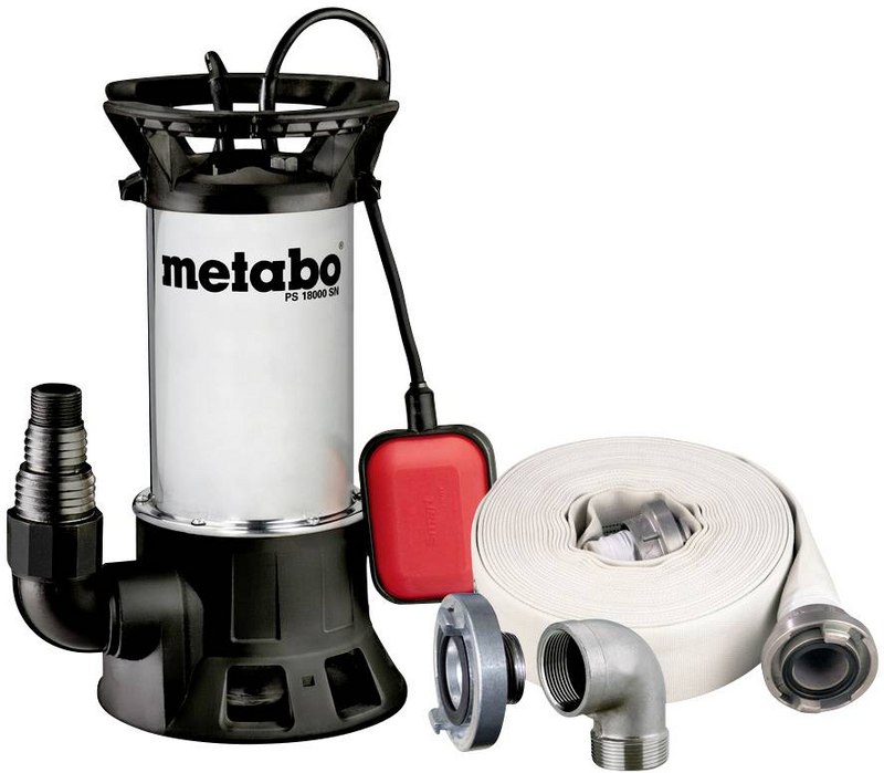 B-Ware Metabo Ps 18000 Sn Set 690626000 Schmutzwasser Tauchpumpe 19000 L/H 11 M Pumpe