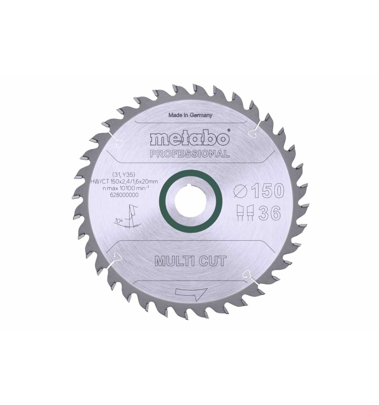 Metabo Sägeblatt Multi Cut   Professional 150x2,4/1,6x20 Kreissägeblatt Werkzeug B-Ware - 4007430176110