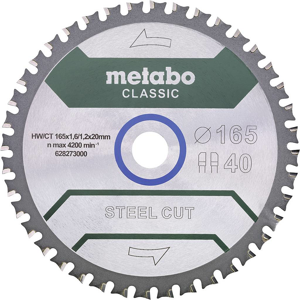 Metabo Steel Cut Classic 628273000 Kreissägeblatt Sägeblatt Zähneanzahl 40 1 St. B-Ware - 4061792008656