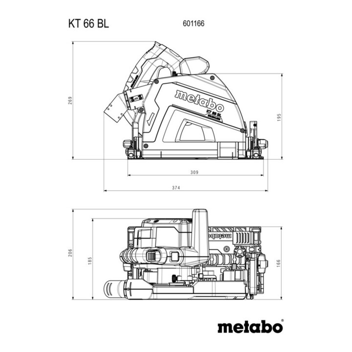 B-Ware Metabo Tauchkreissäge Säge Kt 66 Bl 691219000 Führungsschiene Fs 160 Meta Box 340 - 4061792237797