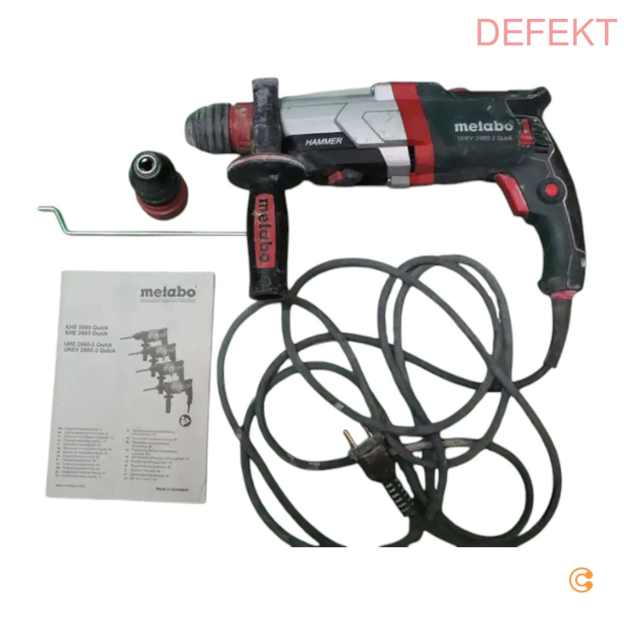 Metabo Uhev 2860 2 Quick Sds Plus Bohrhammer Meißelhammer 1100 W Defektware D-Ware - 4007430306234