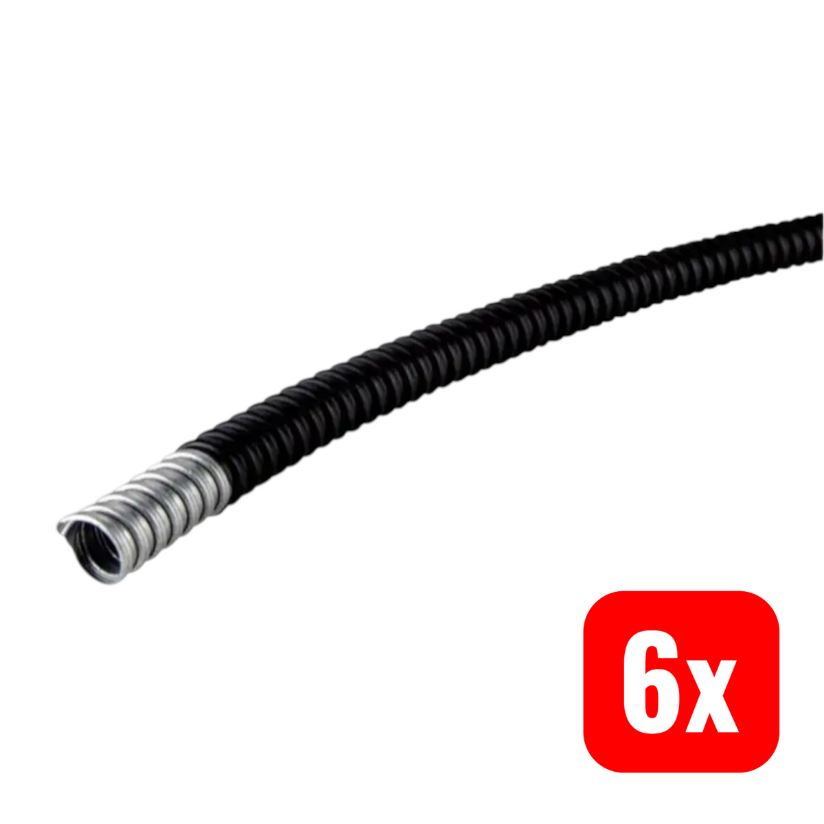 LAPP Wellrohr Schutzschlauch Rohr Schwarz PVC flexibel Leitungsschutz 1m 6 STÜCK - 2050000168215