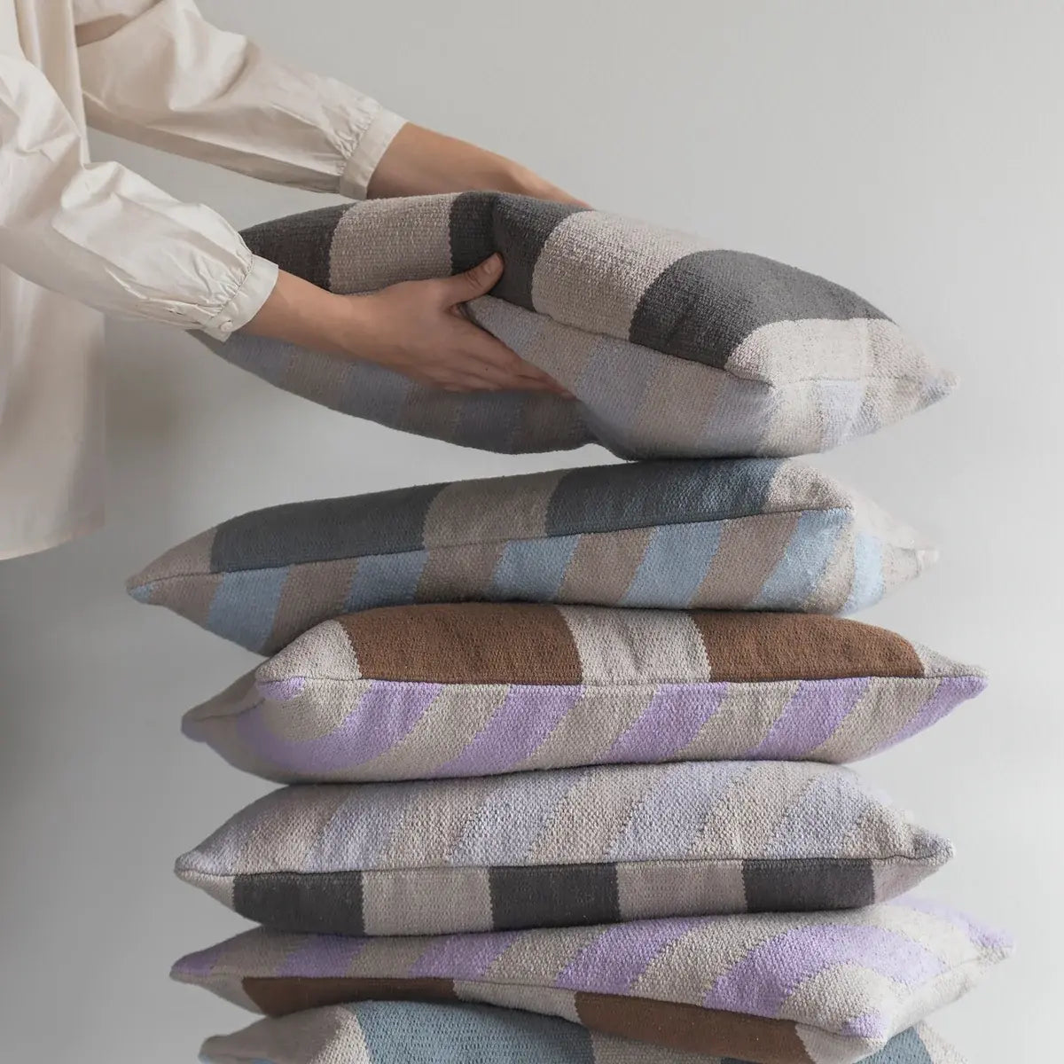 B-Ware Mette Ditmer Kissenbezug Hülle Kilim Light Grey 40 X 60 Cm Baumwolle Kissen - 5706241954854