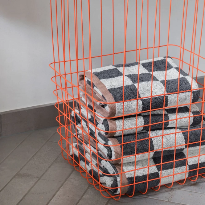 B-Ware Mette Ditmer Wäschekorb Aufbewahrungskorb Wäschebehälter 64 L Orange