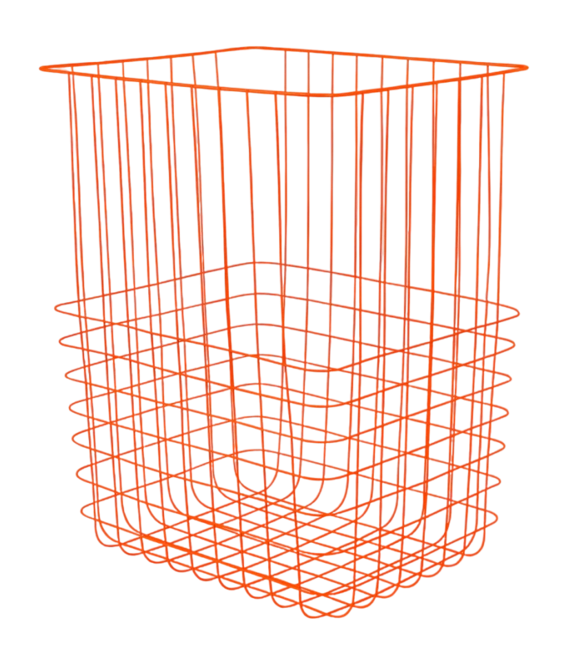 B-Ware Mette Ditmer Wäschekorb Aufbewahrungskorb Wäschebehälter 64 L Orange