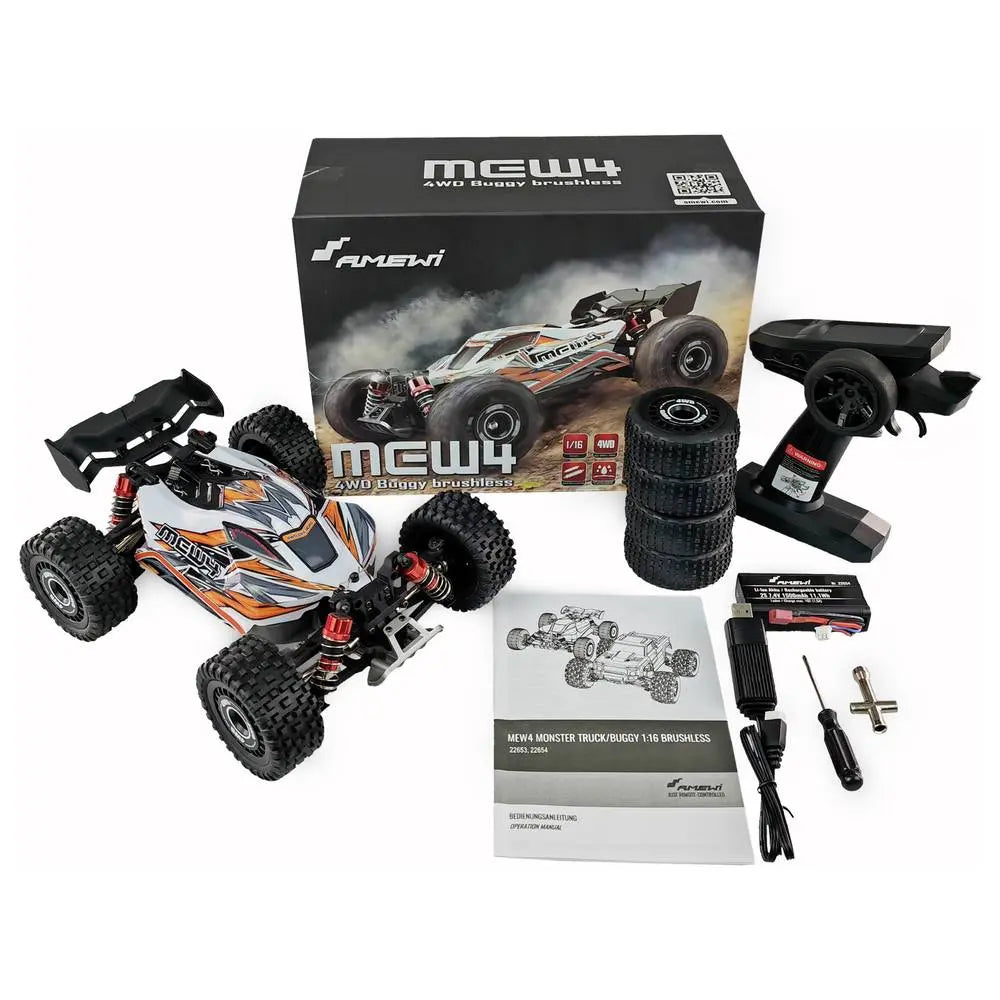 B-Ware Amewi Rc Modellauto Buggy Elektro Auto Weiß Allradantrieb Brushless Rt R 1:16 Rc  - 4262408971351