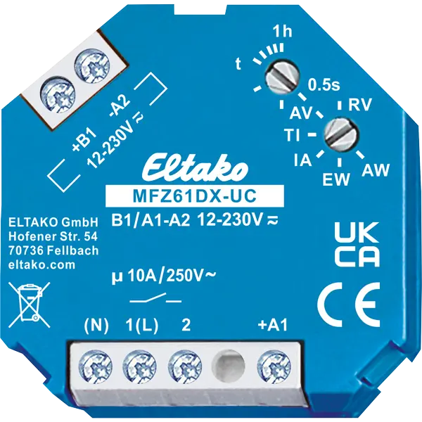 B-Ware Eltako Zeitrelais Multifunktionsrelais Zeitsteuerung 10 A 1 W Mfz61 Dxuc Universal - 4010312603055
