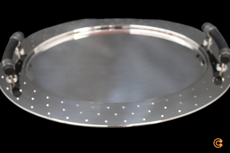 Alessi Tablett Serviertablett Mg09 Griffe Henkel Edelstahl Siehe Text/Foto C-Ware - 8003299031283