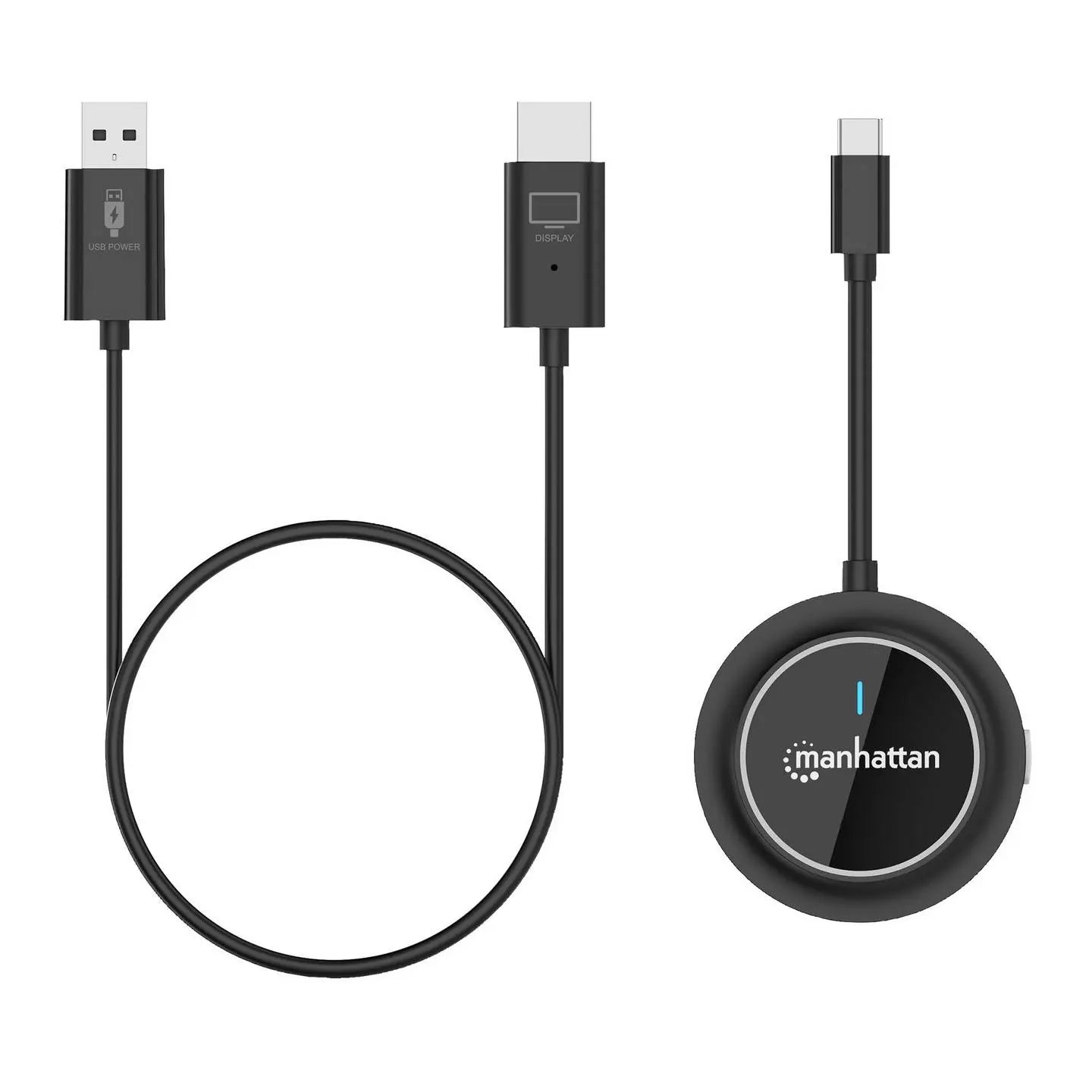 B-Ware Manhattan Präsentationsset Hdmi Adapter Wireless Hdmi Funkübertragung Set Schwarz - 766623208420
