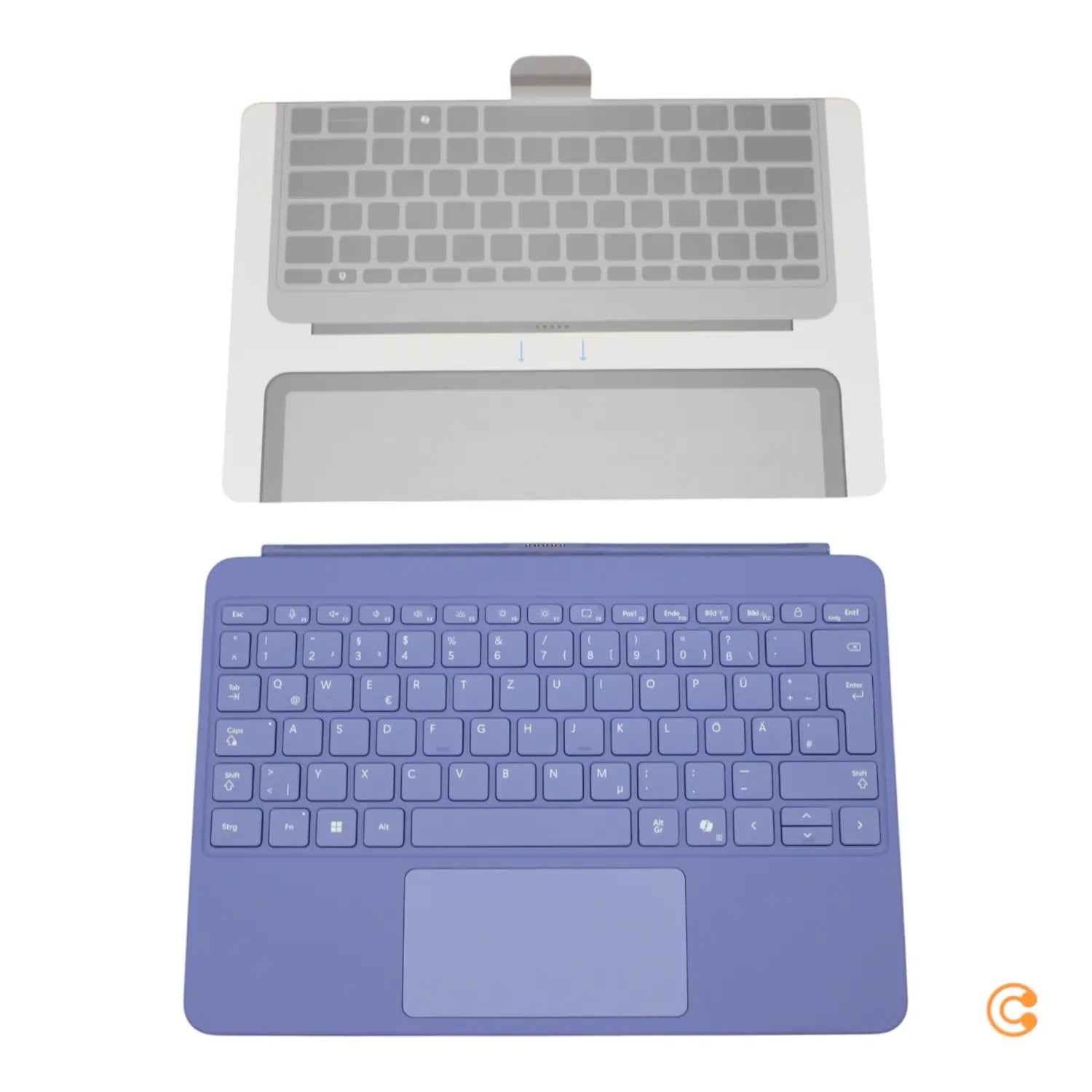 B-Ware Microsoft Surface Pro 12 Keyboard Tastatur Qwertz Violett 12" Magnetanschluss - 196388542024