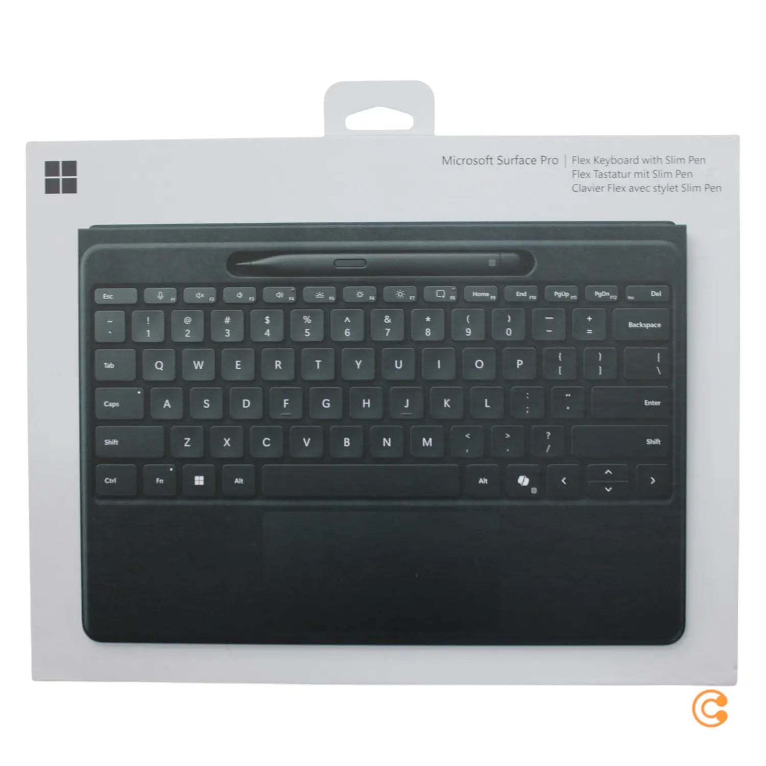 B-Ware Microsoft Tastatur Keyboard Surface Pro Flex Qwertz Slim Pen Touchpad Schwarz - 196388335114
