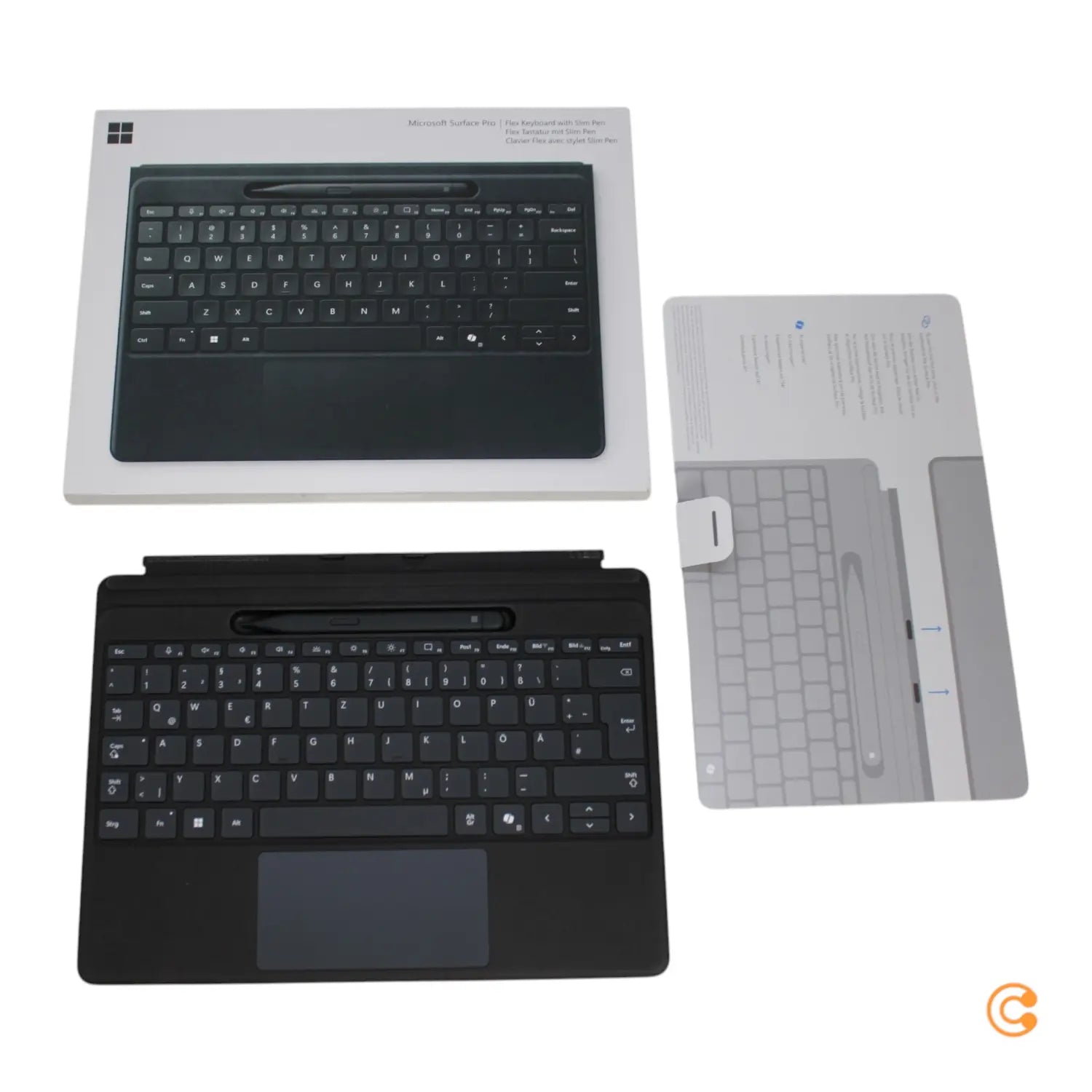 B-Ware Microsoft Tastatur Keyboard Surface Pro Flex Qwertz Slim Pen Touchpad Schwarz - 196388335114