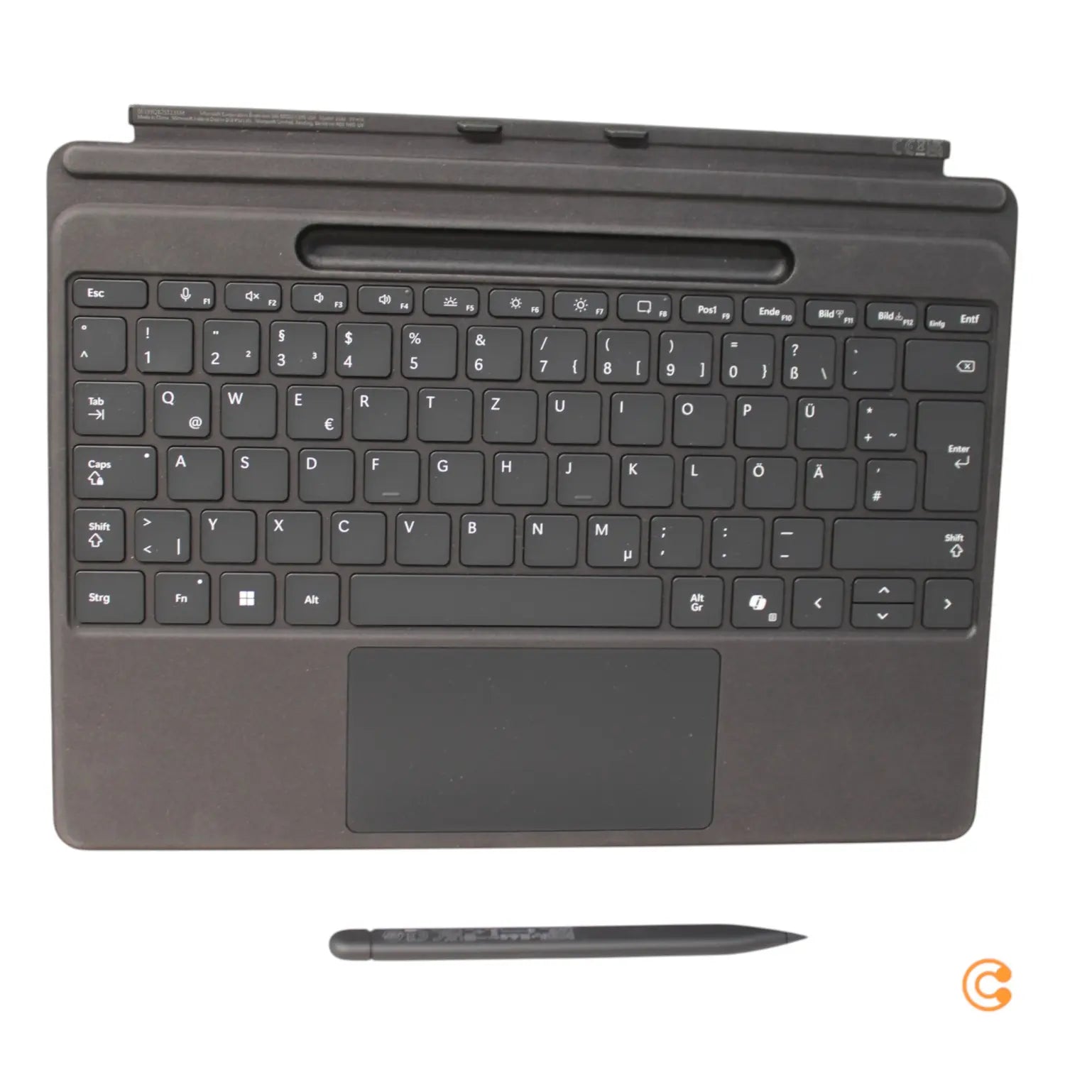 B-Ware Microsoft Tastatur Keyboard Surface Pro Flex Qwertz Slim Pen Touchpad Schwarz - 196388335114